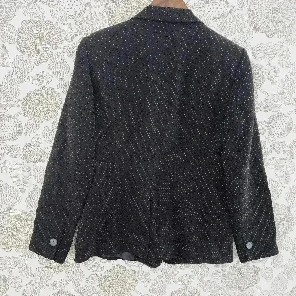 Vintage Talbots Pattern Women's Blazer Black Size 6 - Picture 2 of 8